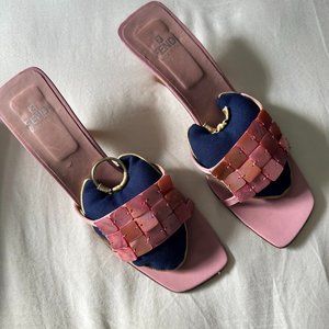 Vintage Fendi Pink Mule Womens
